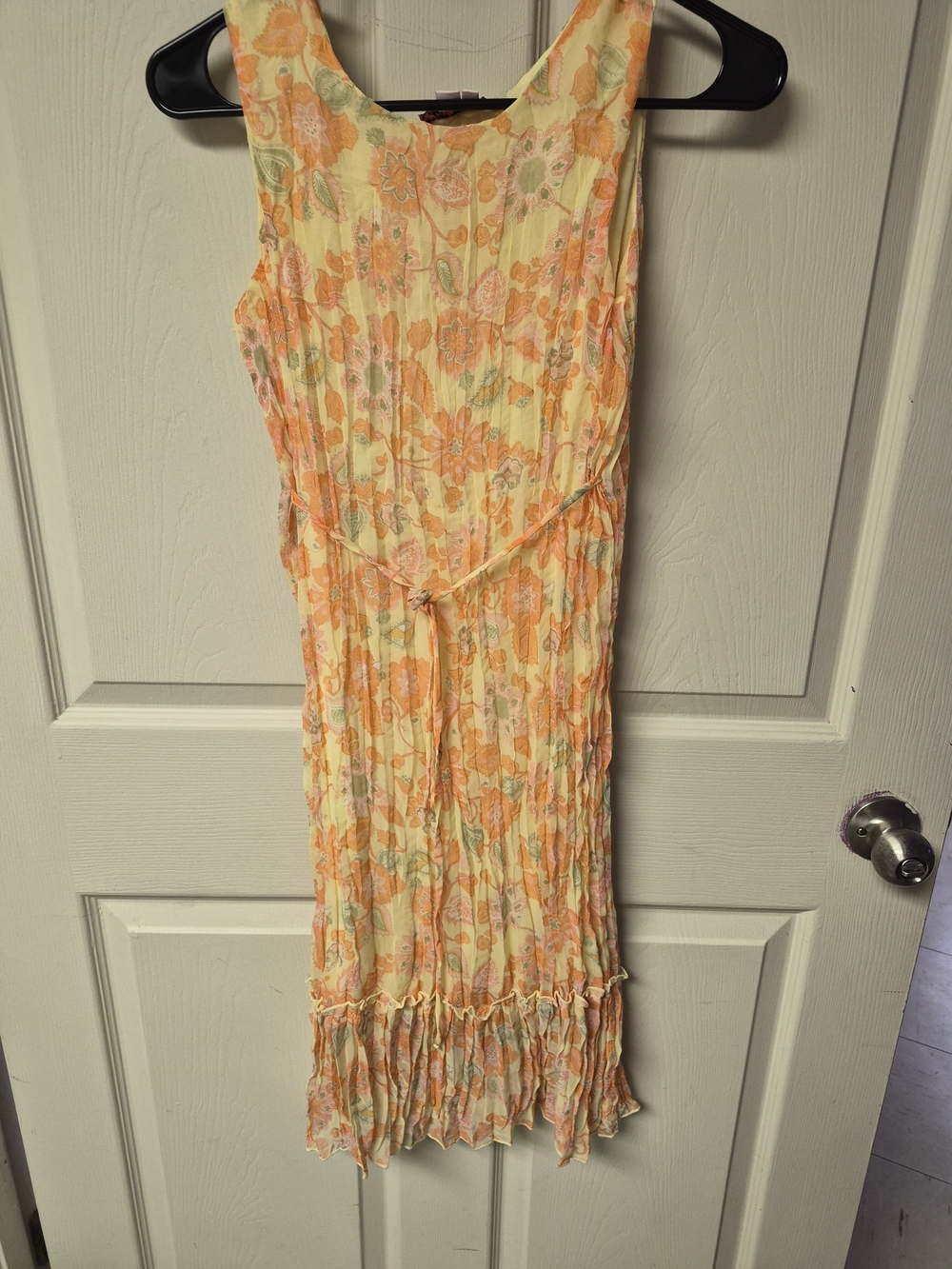 My Michelle Yellow and Orange Floral Midi Dress